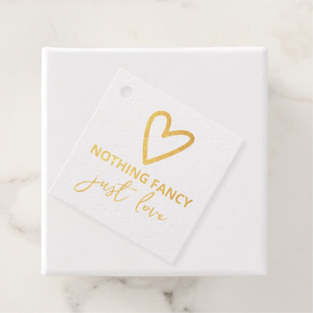 Nichts Extravagant nur Liebe Minimalistisch Hochze Geschenkanhänger (Mit Box)