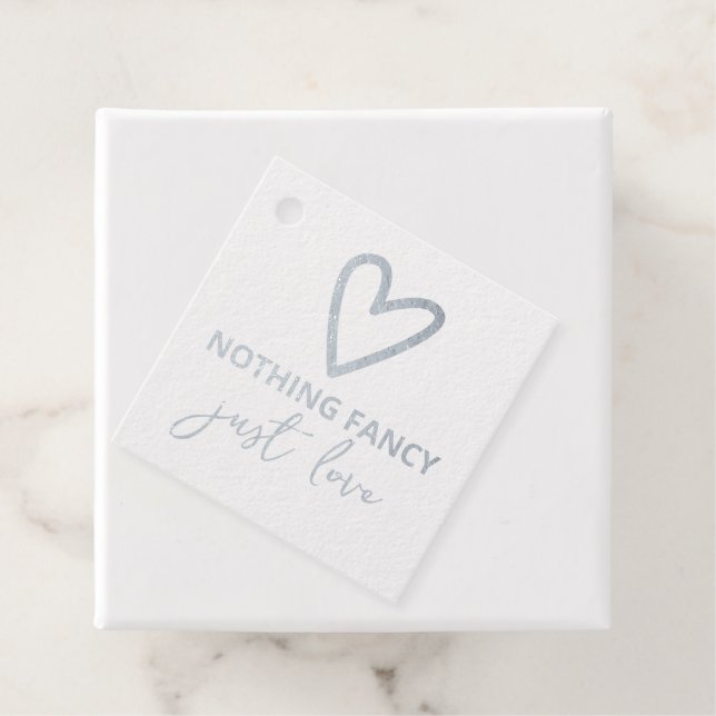 Nichts Extravagant nur Liebe Minimalistisch Hochze Geschenkanhänger (Mit Box)