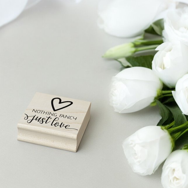 Nichts Extravagant nur Liebe Minimalistisch Hochze Gummistempel (Nothing Fancy Just Love Minimalist Wedding Rubber Stamp from Ricaso. )