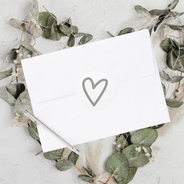 Nichts Extravagant nur Liebe Minimalistisch Hochze Runder Aufkleber (Nothing Fancy Just Love Minimalist Wedding Classic Round Stickers from Ricaso. perfect envelope seal)