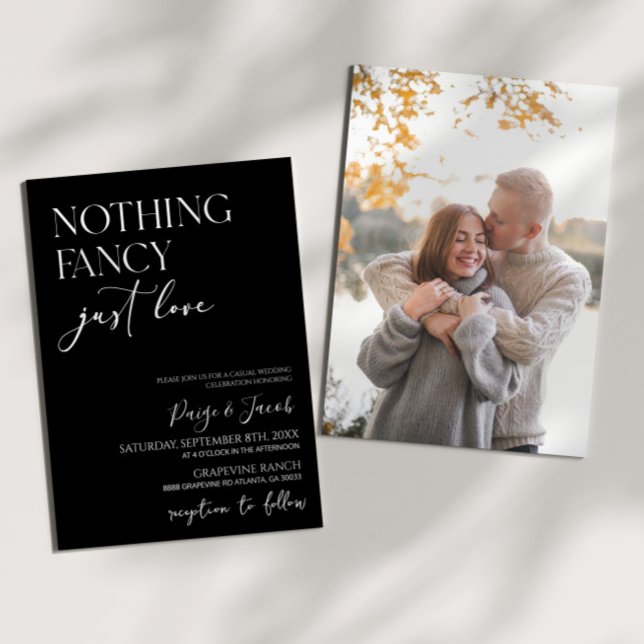 Nichts Extravagant nur Liebe Minimalistisch Lässig Einladung (Von Creator hochgeladen)
