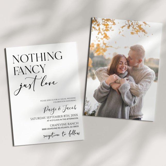 Nichts Extravagant nur Liebe Minimalistisch Lässig Einladung (Von Creator hochgeladen)