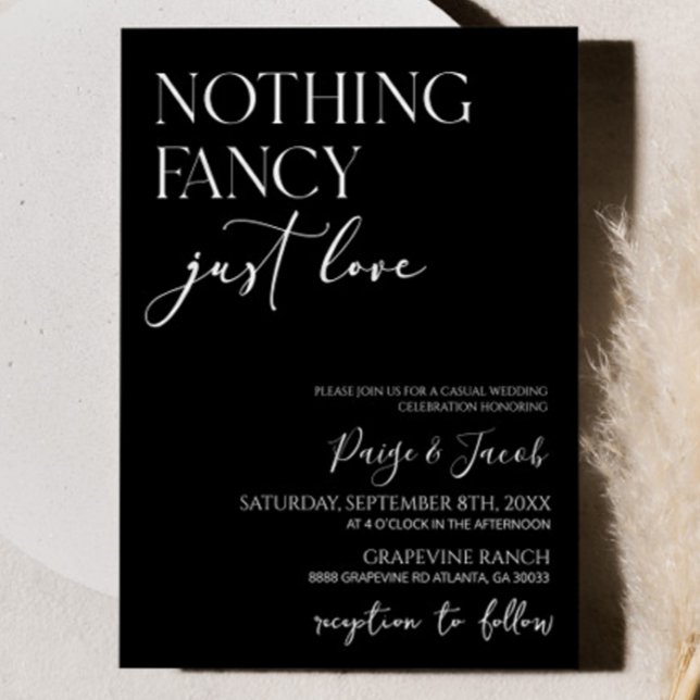 Nichts Extravagant nur Liebe Minimalistisch Lässig Einladung (Von Creator hochgeladen)