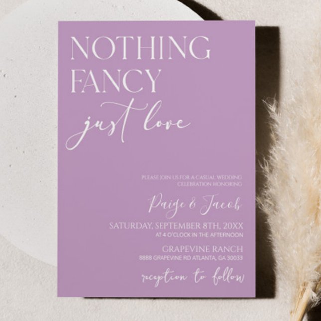 Nichts Extravagant nur Liebe Minimalistisch Lässig Einladung (Von Creator hochgeladen)