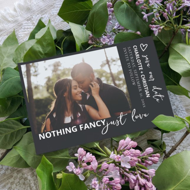 Nichts Extravagant nur Liebe Minimalistisch Save The Date (Nothing Fancy Just Love Minimalist Wedding Save the date from Ricaso. Wedding collection)