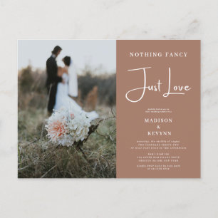 Nichts Extravagant nur Liebe Mocha Mousse Einladun Postkarte