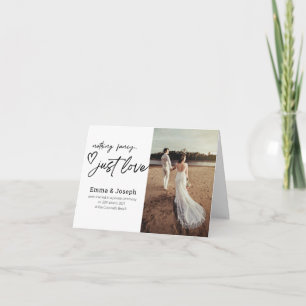 "Nichts extravagant nur Liebe", Modernes Minimalis Karte