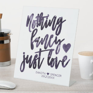 Nichts Extravagant nur Liebe Moody Midnight Indi Sockelschild