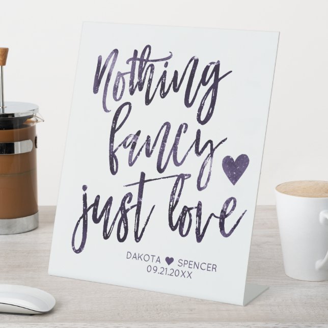 Nichts Extravagant nur Liebe | Moody Midnight Indi Sockelschild (In Situ)