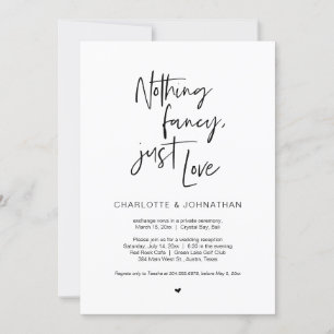 Nichts Extravagant, nur Liebe, Navy Blue, Elopemen Einladung