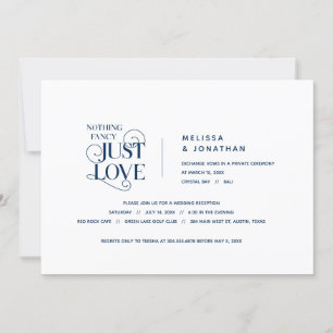 Nichts Extravagant, nur Liebe, Navy Blue, Wed Elop Einladung