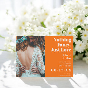 Nichts extravagant nur Liebe Orange Foto Save the Date