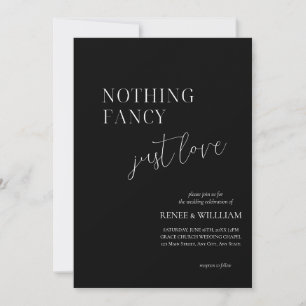 Nichts Extravagant, nur Liebe QR Code Hochzeit Einladung