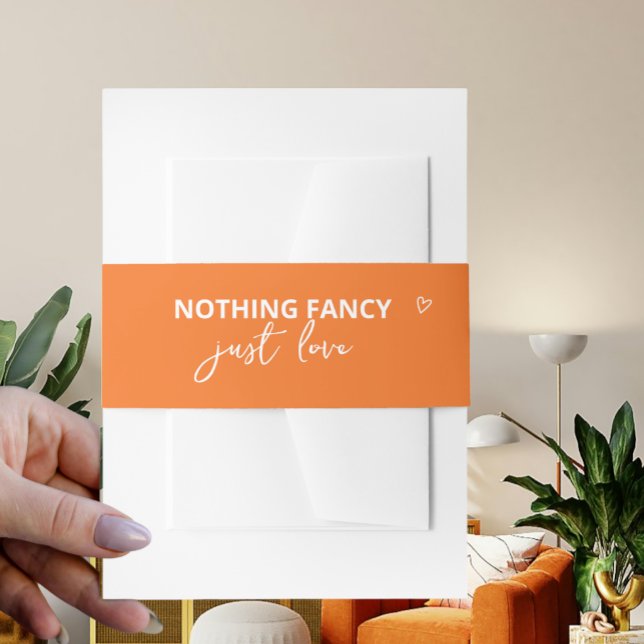 Nichts Extravagant nur Liebe Retro 70er farbenfroh Einladungsbanderole (Nothing Fancy Just Love Retro 70s Colorful Wedding Invitation Belly Bands from Ricaso. Mix & match)