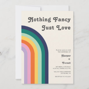 Nichts Extravagant nur Liebe Retro 70er Rainbow We Einladung