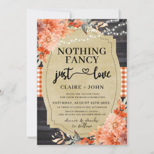 Nichts Extravagant nur Liebe rustikale Hochzeit Ei Einladung