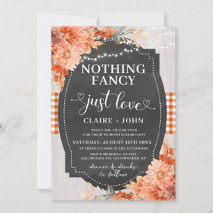 Nichts Extravagant nur Liebe rustikale Hochzeit Ei Einladung