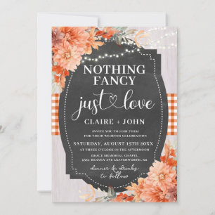 Nichts Extravagant nur Liebe rustikale Hochzeit Ei Einladung