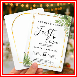 Nichts Extravagant nur Liebe Sage Green Gold Geome Einladung