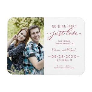 Nichts Extravagant nur Liebe Save the Date Foto Magnet