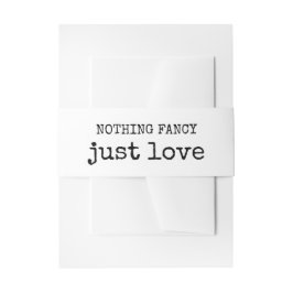 Nichts Extravagant nur Liebe Schreibmaschine Stil  Einladungsbanderole