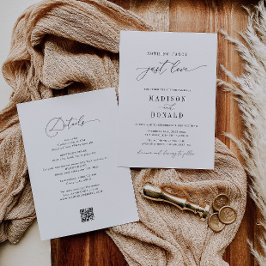 nichts extravagant nur Liebe Schwarz-Weiß-Hochzeit Einladung