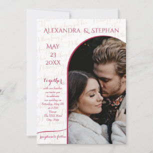 Nichts Extravagant nur Liebe Script Rosa Magenta F Einladung