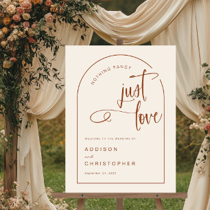 Nichts Extravagant, nur Liebe Terracotta Hochzeit Acrylschild
