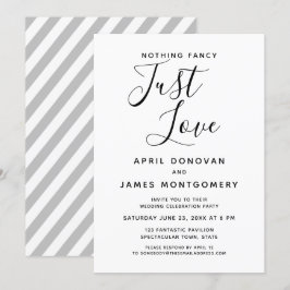 Nichts Extravagant nur Liebe Typografie Hochzeit Einladung