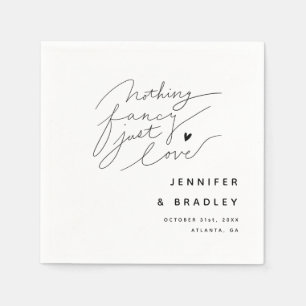 Nichts Extravagant, nur Liebe Weißes Abendessen Serviette