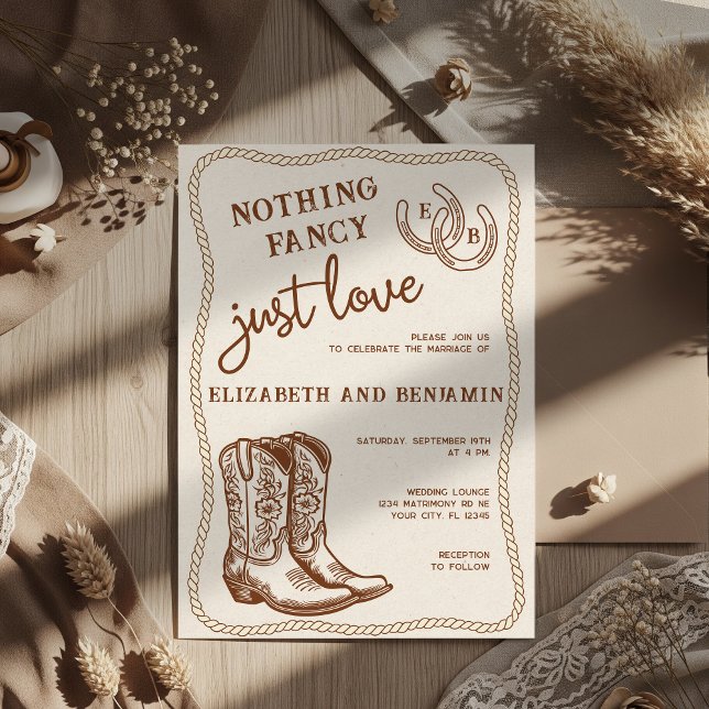 Nichts Extravagant nur Liebe Western Horseshoe Hoc Einladung (Von Creator hochgeladen)