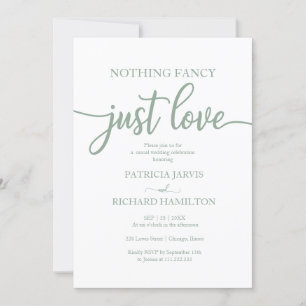 Nichts Extravagante nur Liebe Lässige Hochzeitsein Einladung