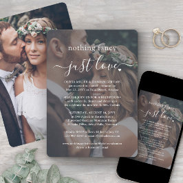 Nichts Extravagantes Foto & White Text Hochzeit Em Einladung