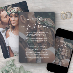 Nichts Extravagantes Foto & White Text Hochzeit Em Einladung