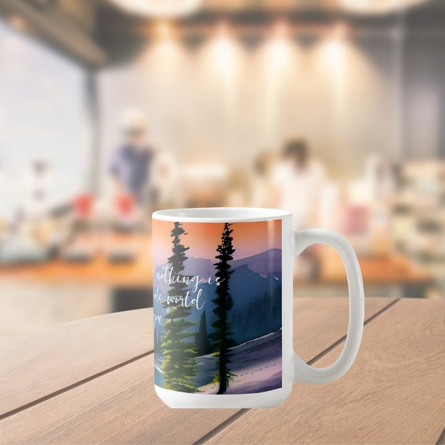 Nichts fehlt an Zen Zitat Friedliche Seenlandschaf Kaffeetasse (These mugs are so pretty and a great gift idea for friends, co-workers, and family!)