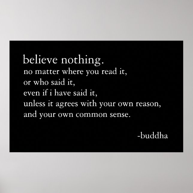 Nichts glauben poster (Vorne)