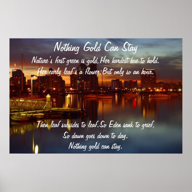 Nichts Gold Bleibe Poster (Vorne)