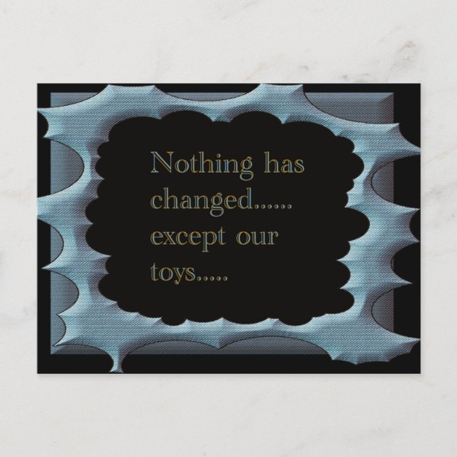 Nichts hat sich geändert postkarte (Vorderseite)