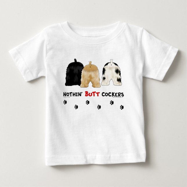 Nichts Hintern-Cockerspaniele Baby T-shirt (Vorderseite)