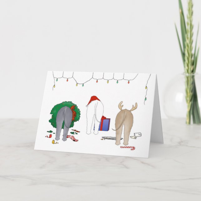 Nichts Hintern ein Bedlington Weihnachten (Vorderseite)