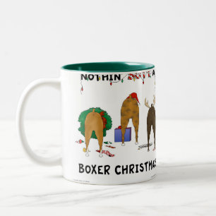 Nichts Hintern ein Boxer-Weihnachten Zweifarbige Tasse