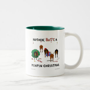 Nichts Hintern ein minimales Button-Weihnachten Zweifarbige Tasse