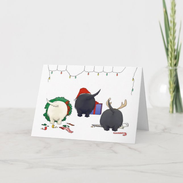 Nichts Hintern ein Scottie-Weihnachten Feiertagskarte (Vorderseite)