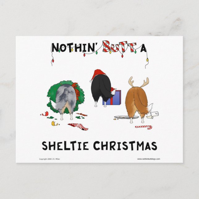 Nichts Hintern ein Sheltie Weihnachten (Vorderseite)