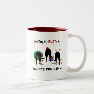 Nichts Hintern ein Swissie Weihnachten Zweifarbige Tasse
