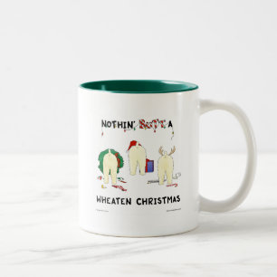 Nichts Hintern ein Wheaten Weihnachten Zweifarbige Tasse