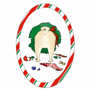 Nichts Hintern eine Mops-Weihnachtsverzierung Fotoskulptur Ornament