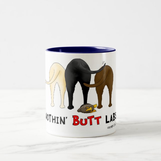 Nichts Hintern-Labrador-Tasse Zweifarbige Tasse (Mittel)