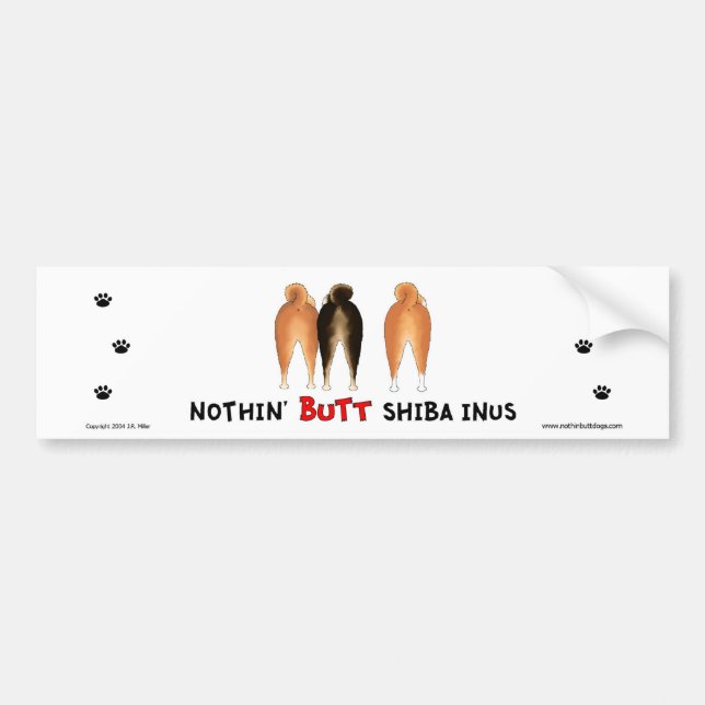 Nichts Hintern Shiba Inus Autoaufkleber (Vorne)