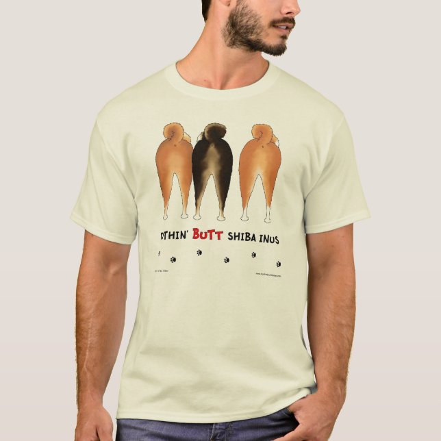 Nichts Hintern Shiba Inus helles Shirt (Vorderseite)